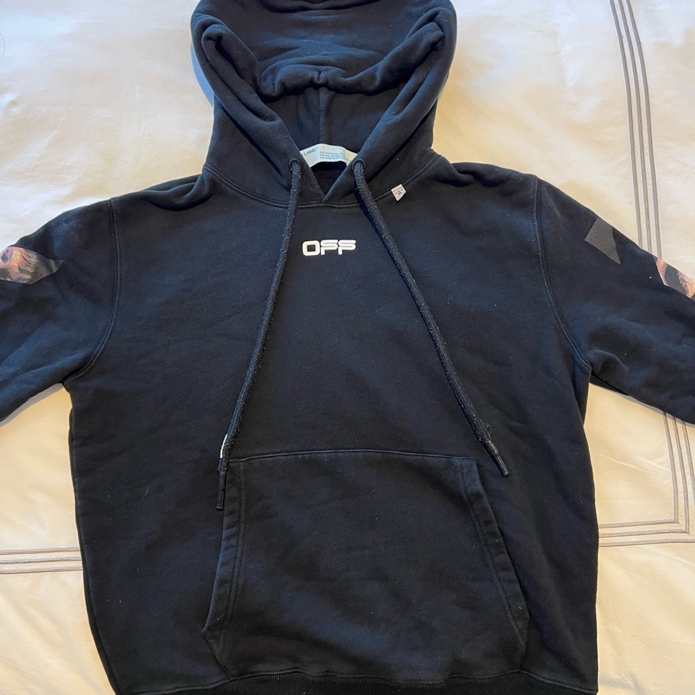 Black Off-white caravaggio Arrows Print Hoodie